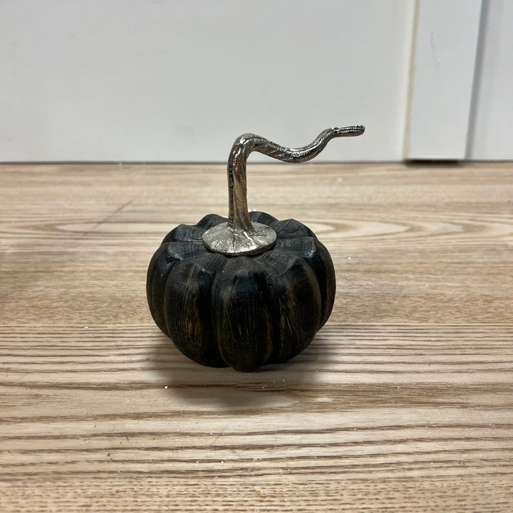 Black Distressed Wooden Pumpkins