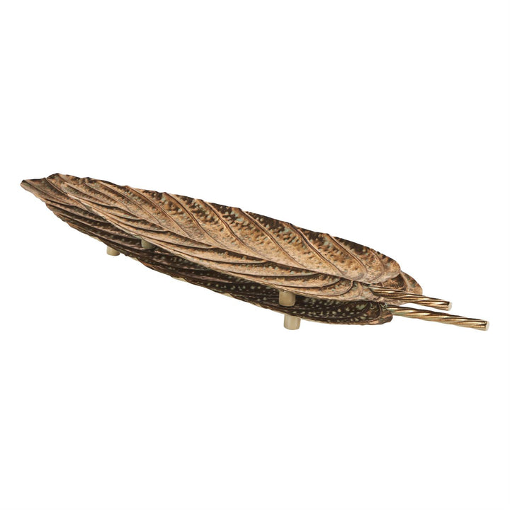 Textured Copper Leaf Tray -Set of 2