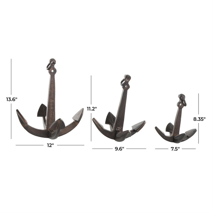 Metal Anchor Sculpture - 3 Sizes