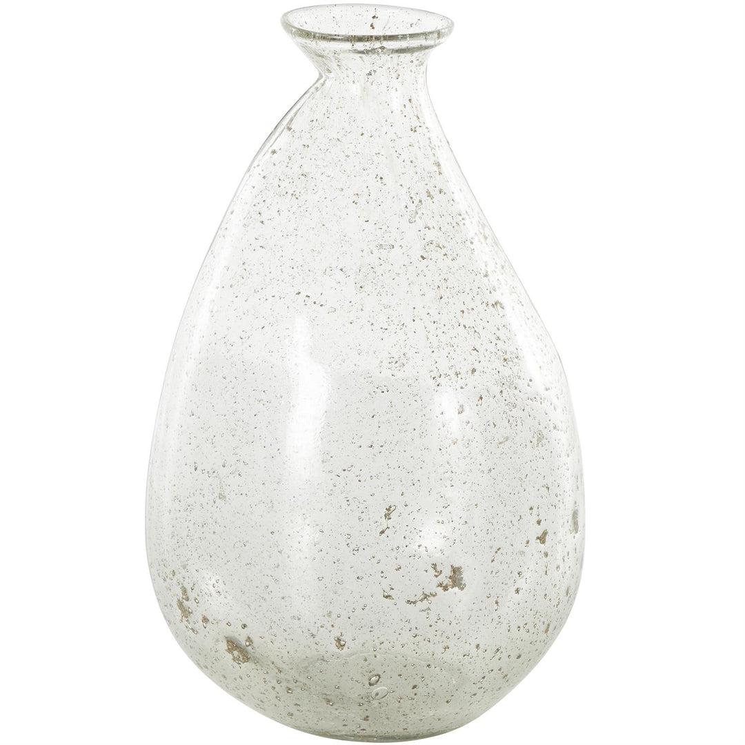 Clear Speckled Glass Vase