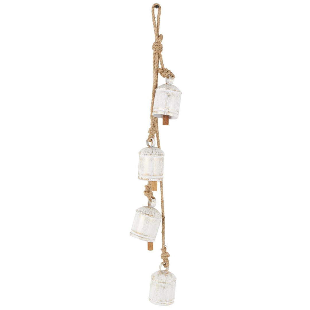 White Metal Bells on Jute Rope