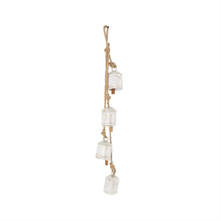 White Metal Bells on Jute Rope