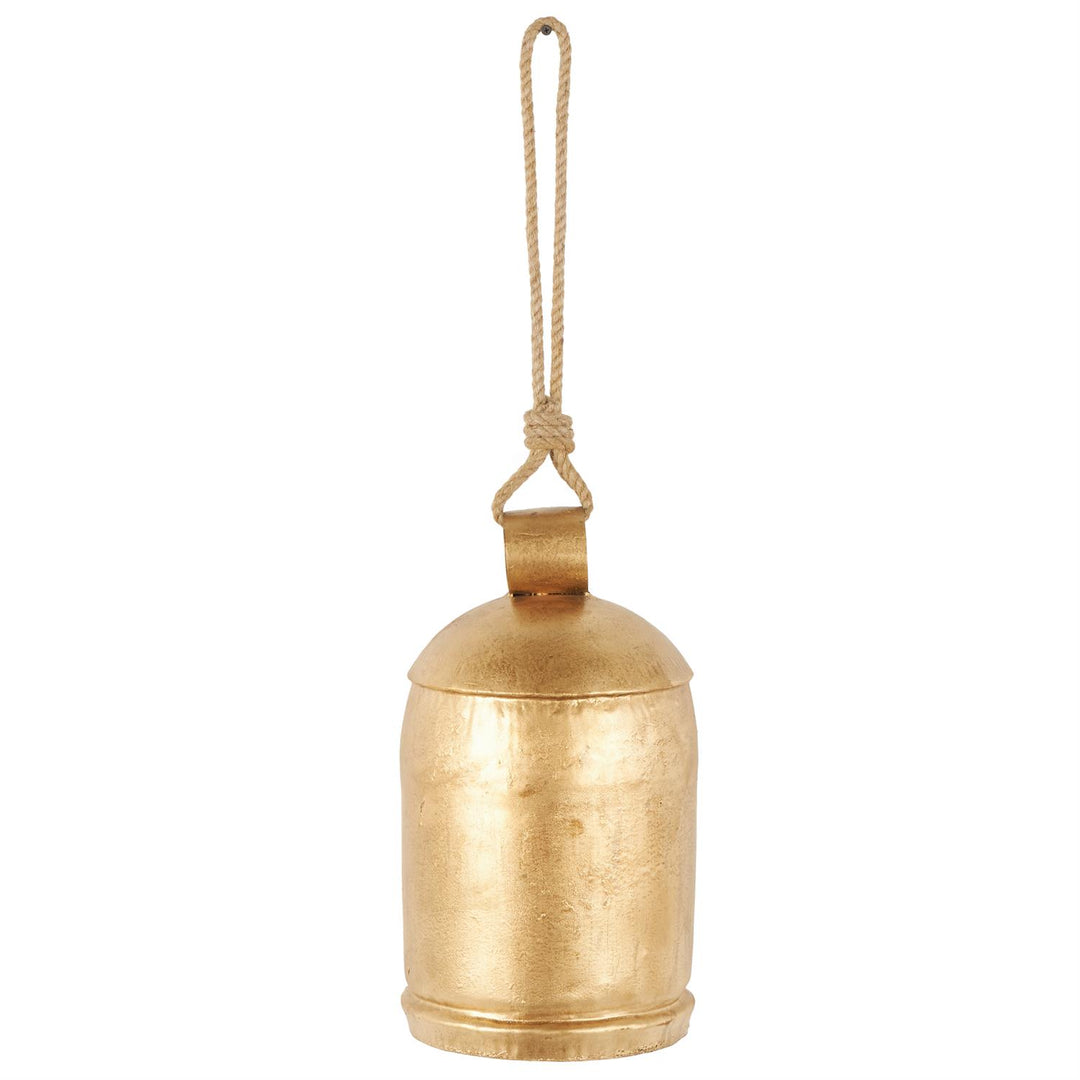 Extra Large Gold Bell with Jute Rope