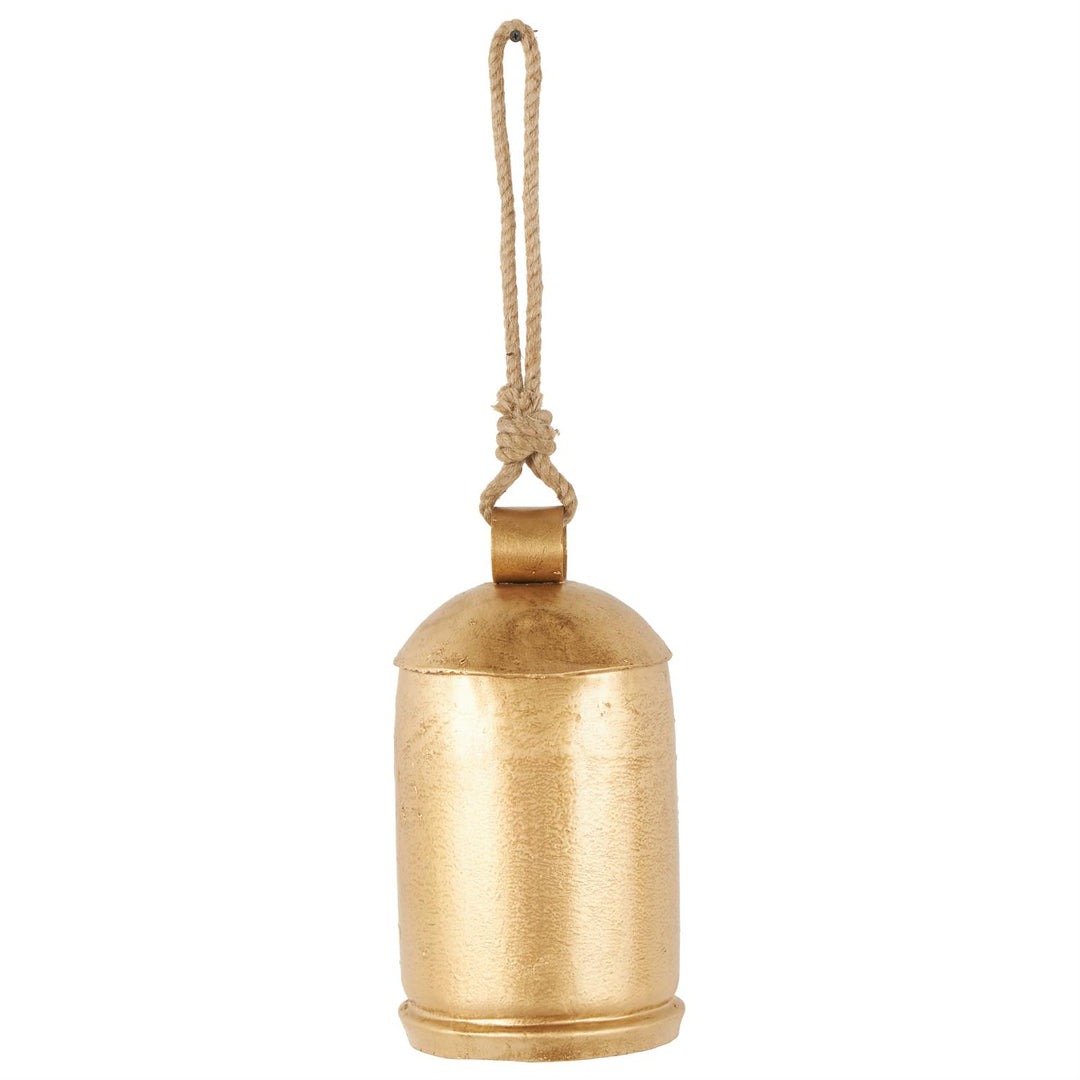 Large Gold Bell with Jute Rope
