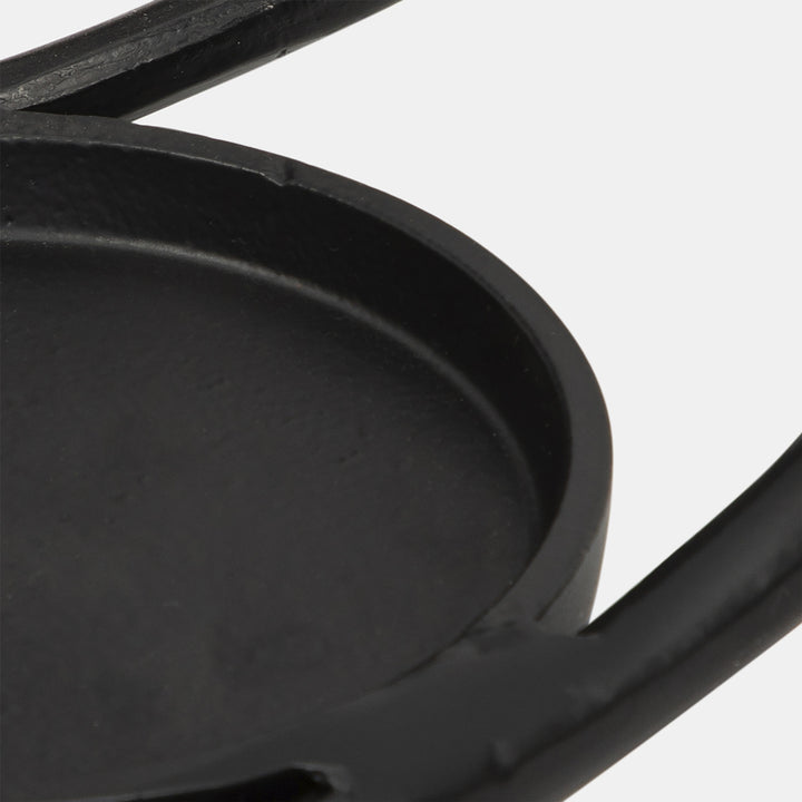 Black Double Ring Candle Holder, Three sizes