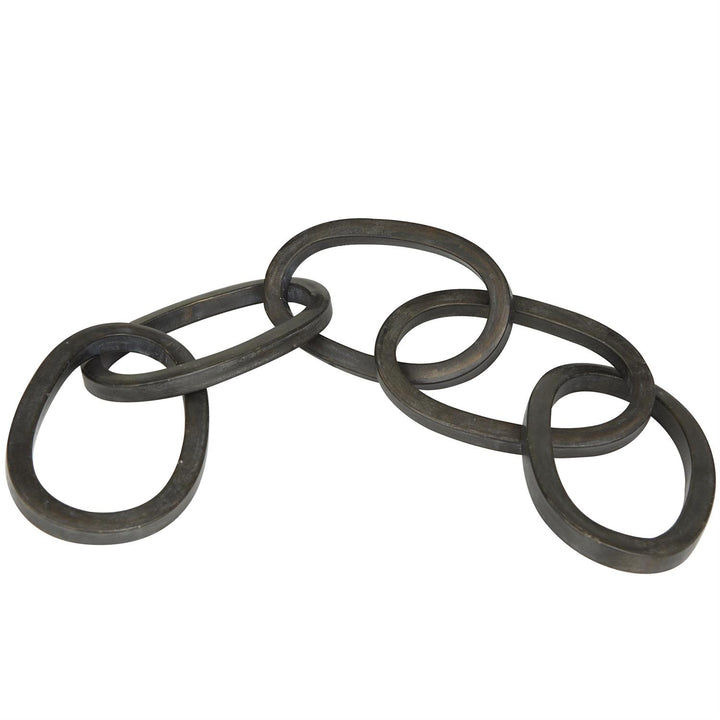 Black Metal Chain Decorative Sculpture