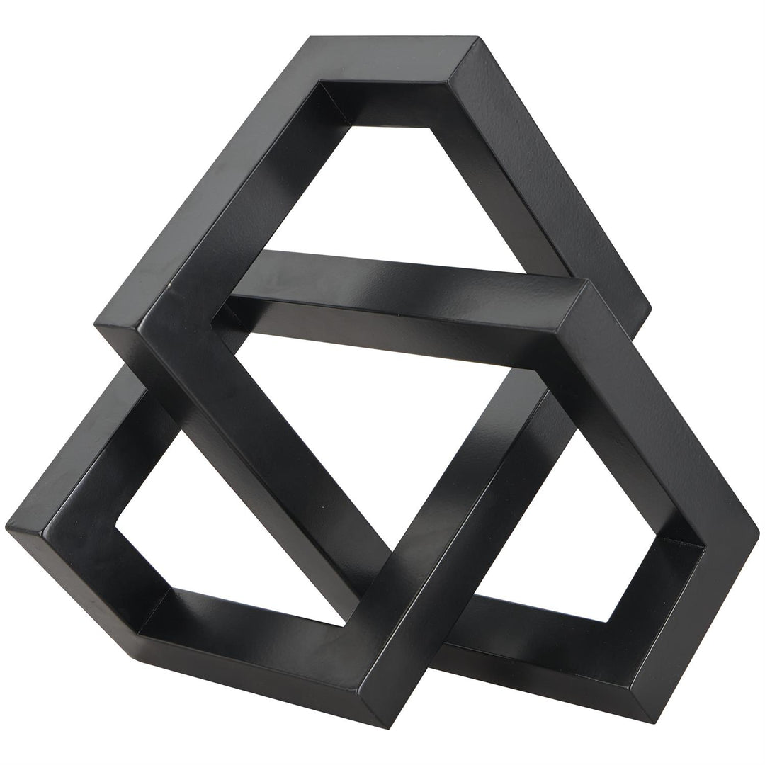 Black Metal Geometric Sculpture