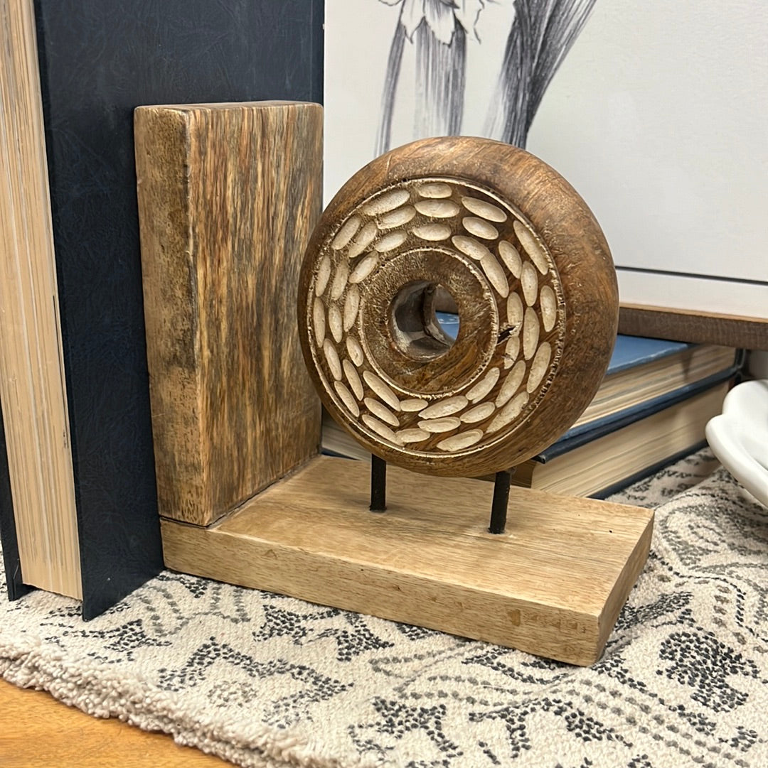 Wood Bookend Set