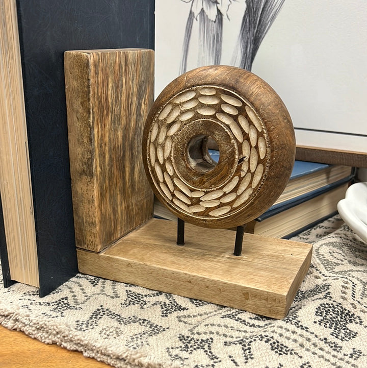 Wood Bookend Set