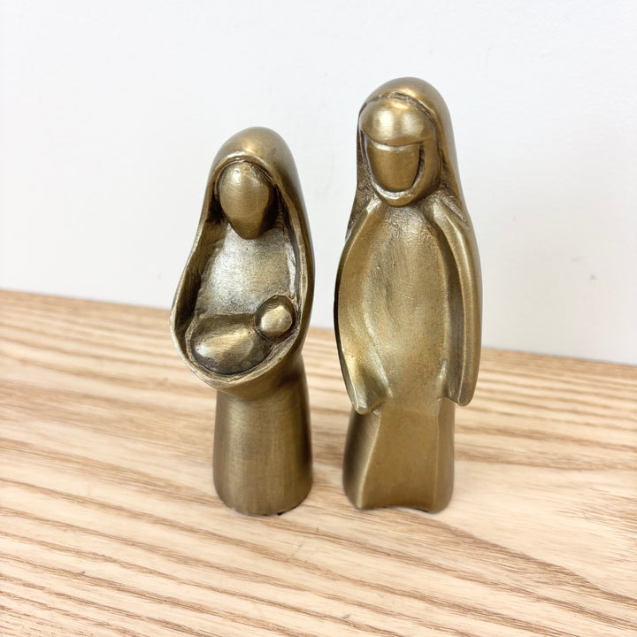 Antiqued Gold Holy Family Figurine Set