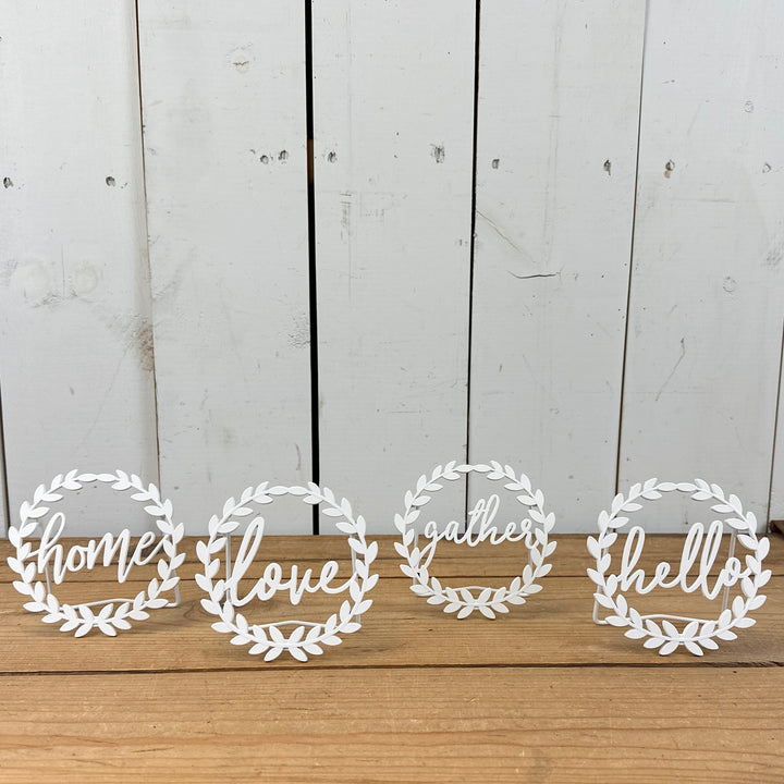 Small White Metal Signs