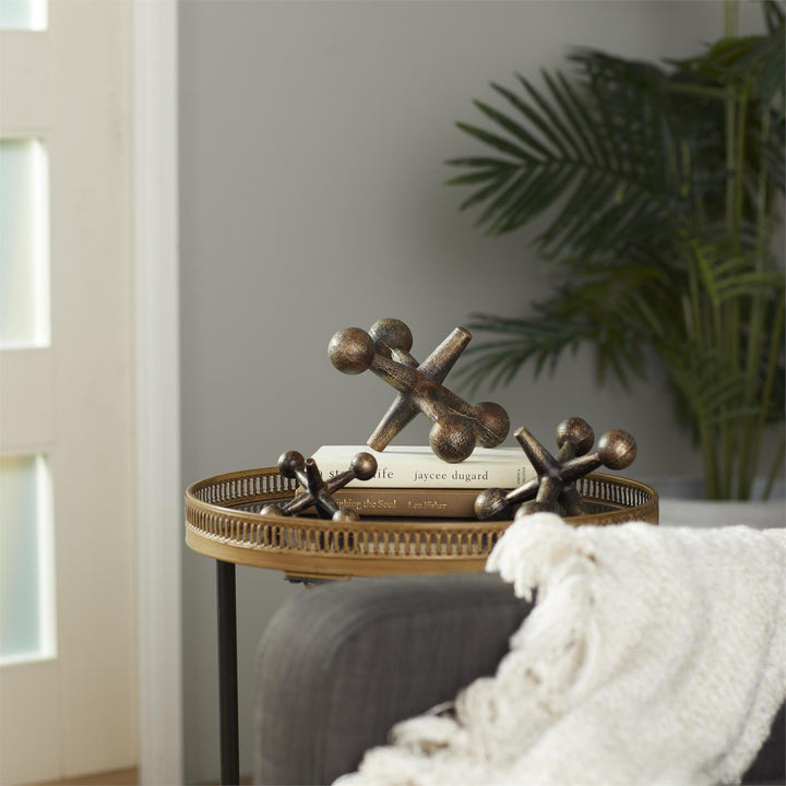 Weathered Metal Jacks - Set of 3