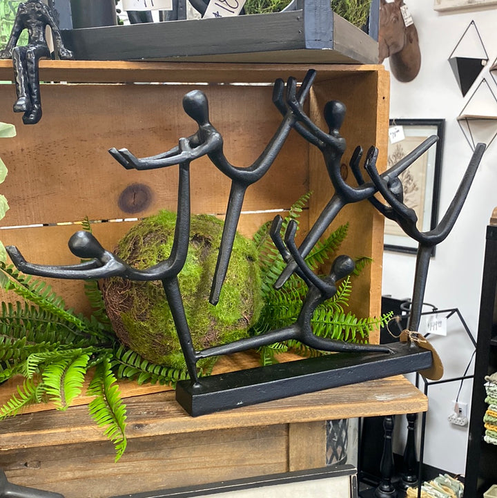 Cast Iron Dancers Sculpture