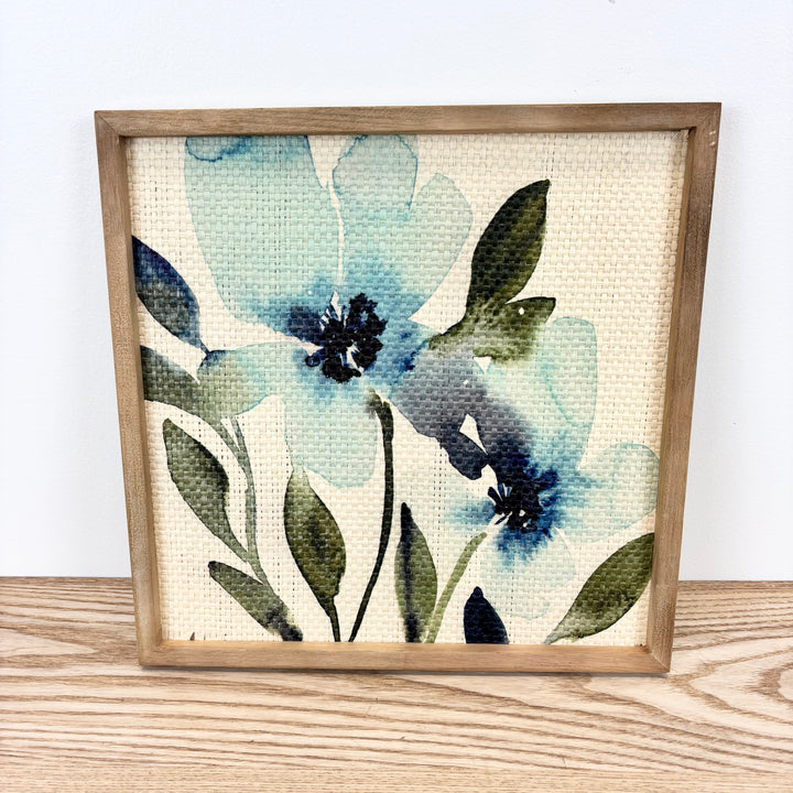 Blue Watercolor Floral Prints