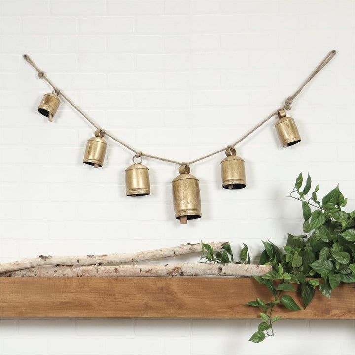 6' Gold Bell Garland