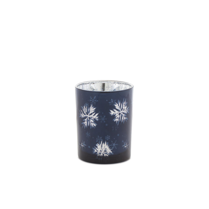 Blue & Silver Snowflake Votive Holder - 3 Sizes