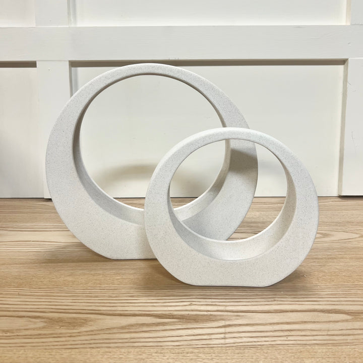Ceramic Speckled Sculptures - Set of 2