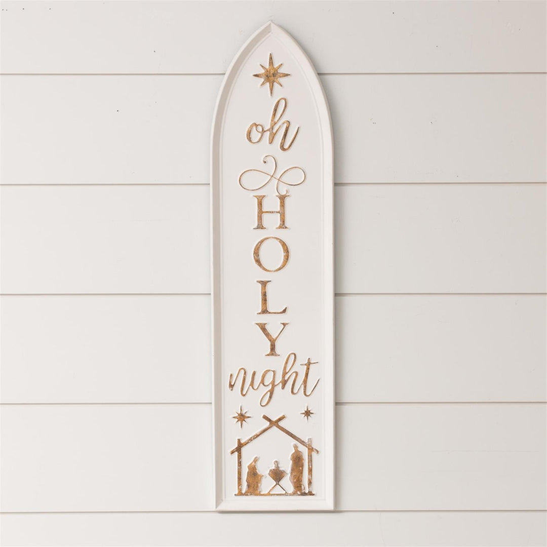Arched Wall Art - Embossed O Holy Night
