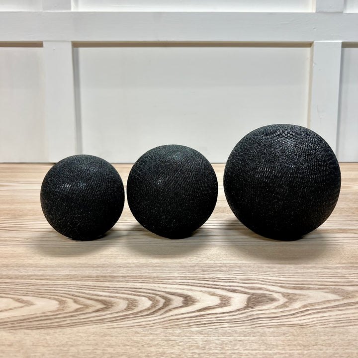 Ceramic Black Orbs - Set of 3