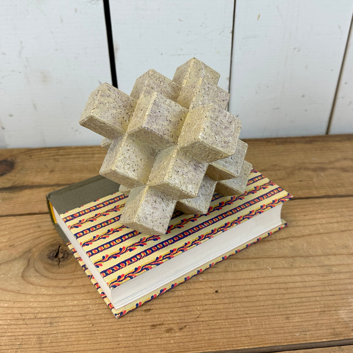 Tan 3D Cube Decor