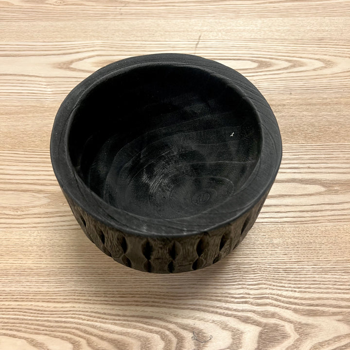 Black Wooden Pot