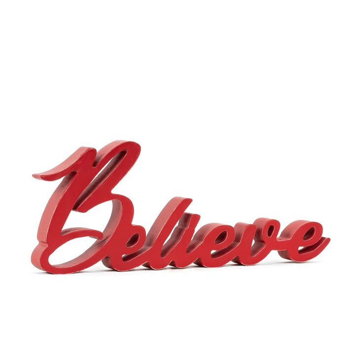 Believe Wood Cutout
