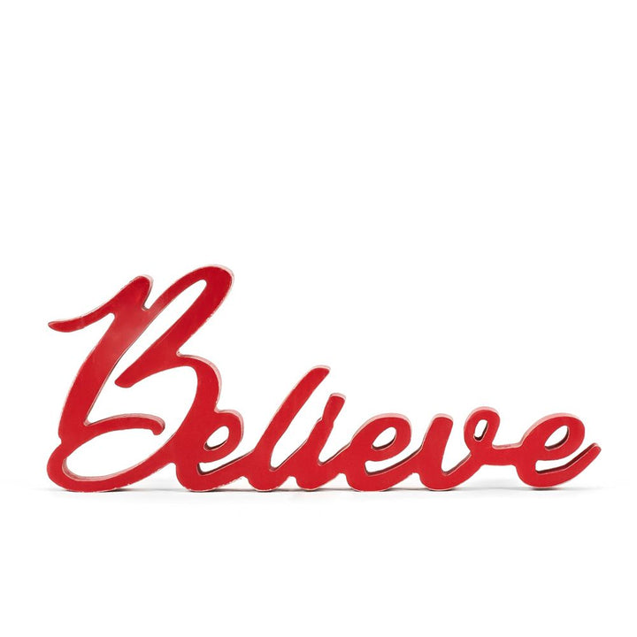 Believe Wood Cutout
