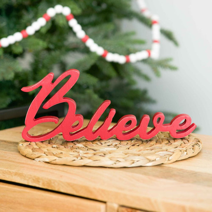 Believe Wood Cutout