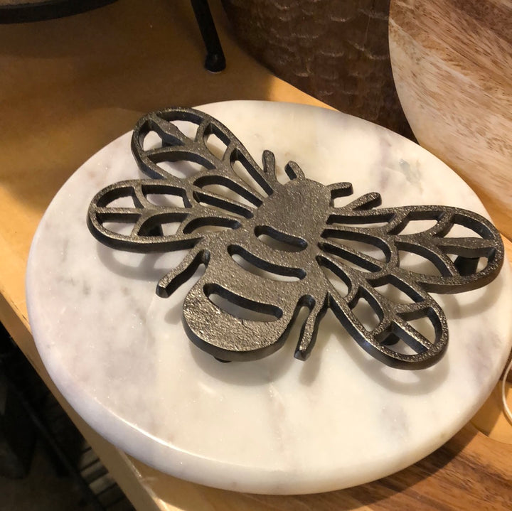 Cast Aluminum Bee Trivet w/ rubberized feet