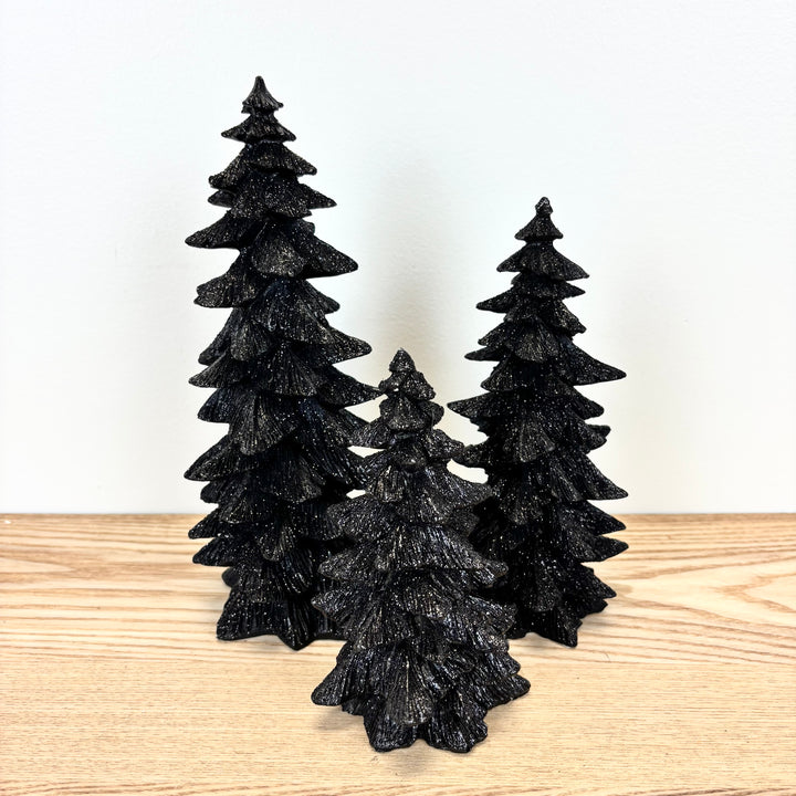 Black Glitter Trees