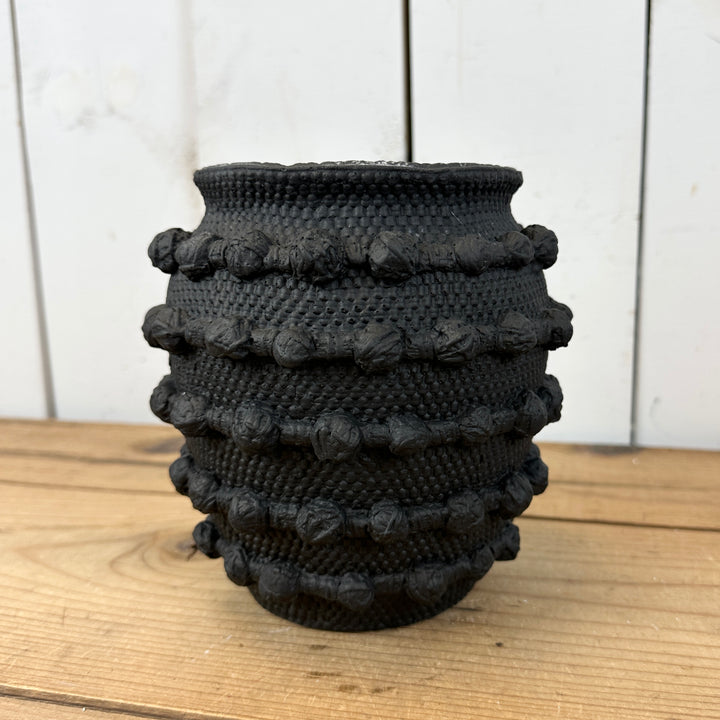 Black Knotted Vase