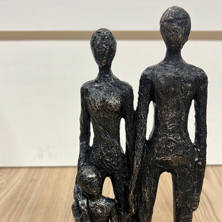 Black and Gold Family Figurine