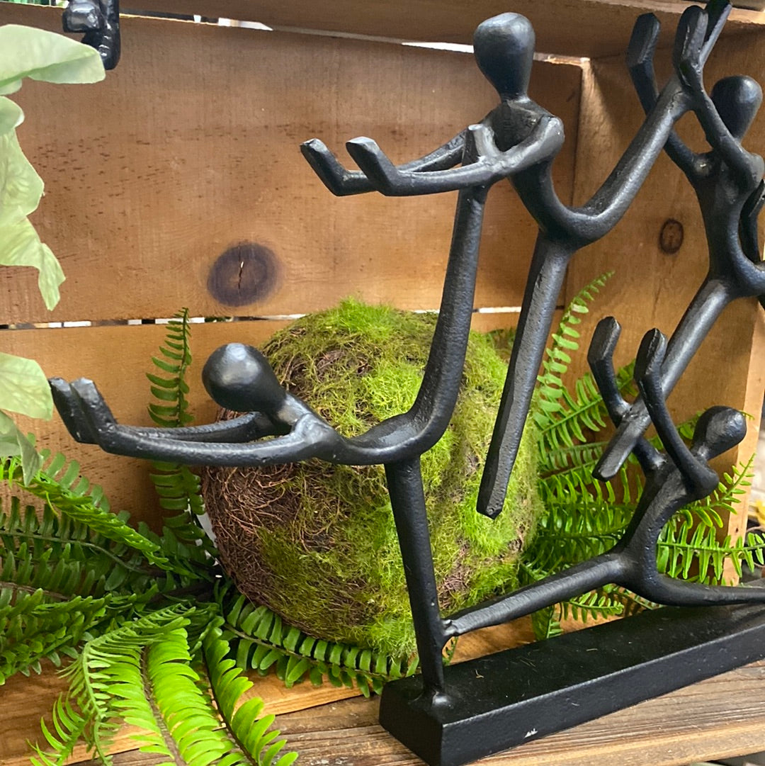 Cast Iron Dancers Sculpture