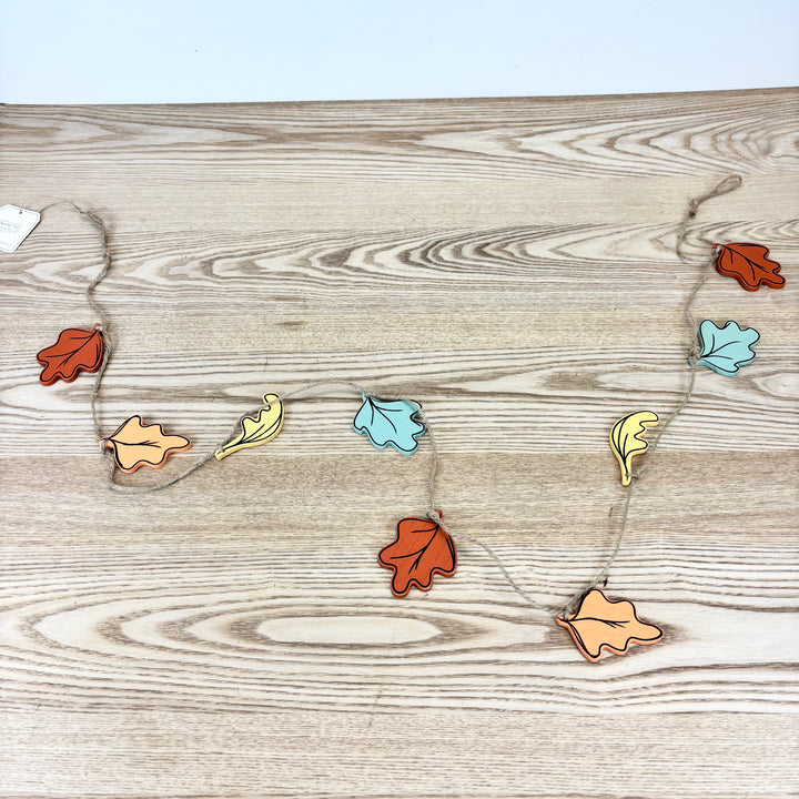 Autumn Leaves Wood Shape Garland