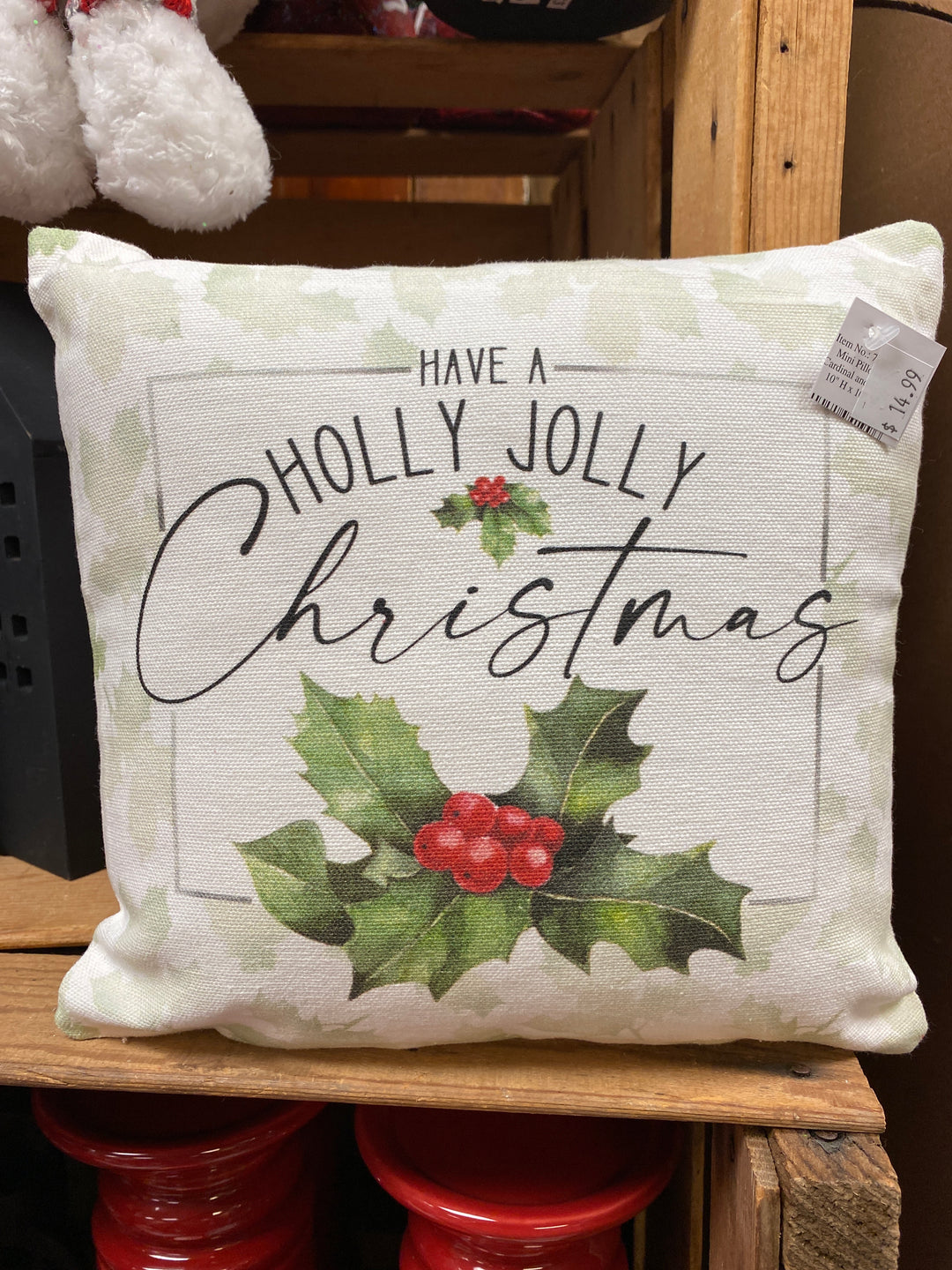 Holly Jolly Small Pillow