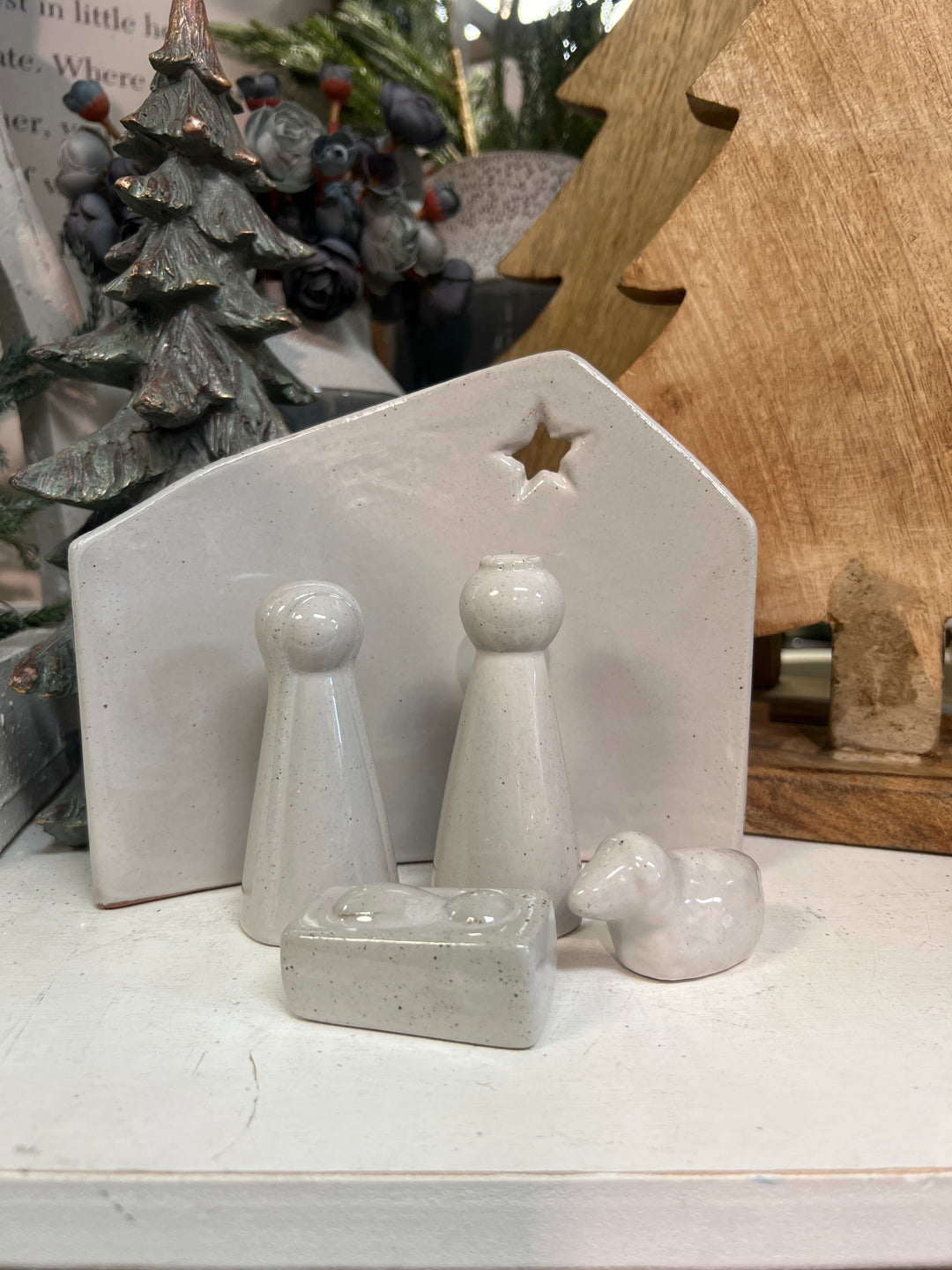 5 Piece Stoneware Nativity Scene