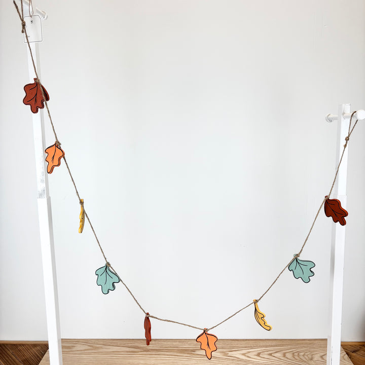 Autumn Leaves Wood Shape Garland