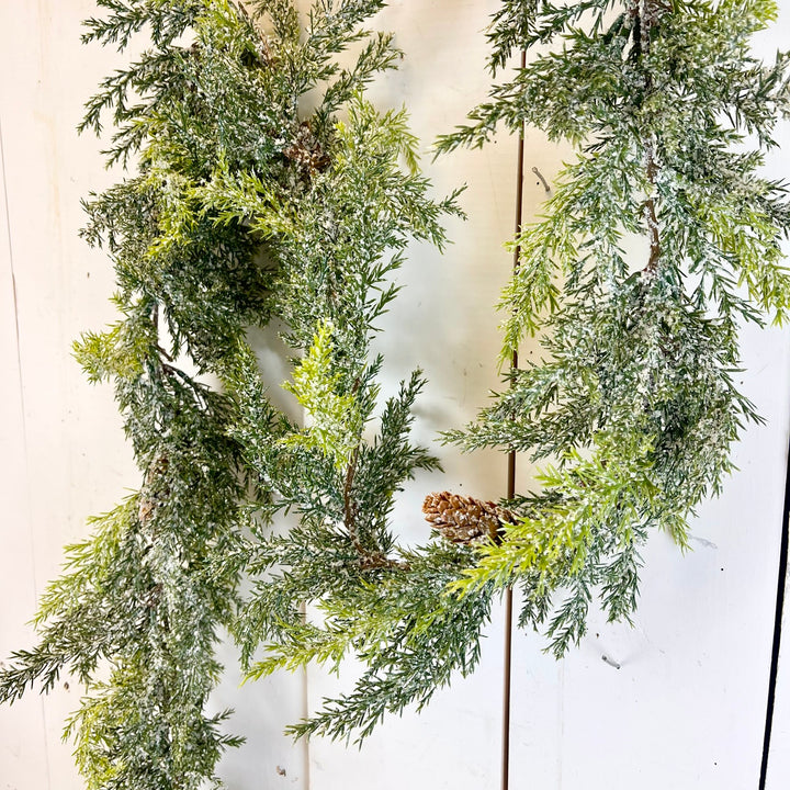 6’ Frosted Arborvitae Garland