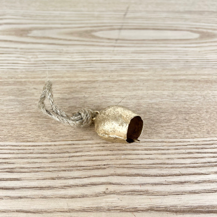 Small Gold Bell with Jute Rope