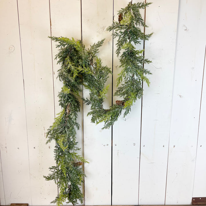 6’ Frosted Arborvitae Garland