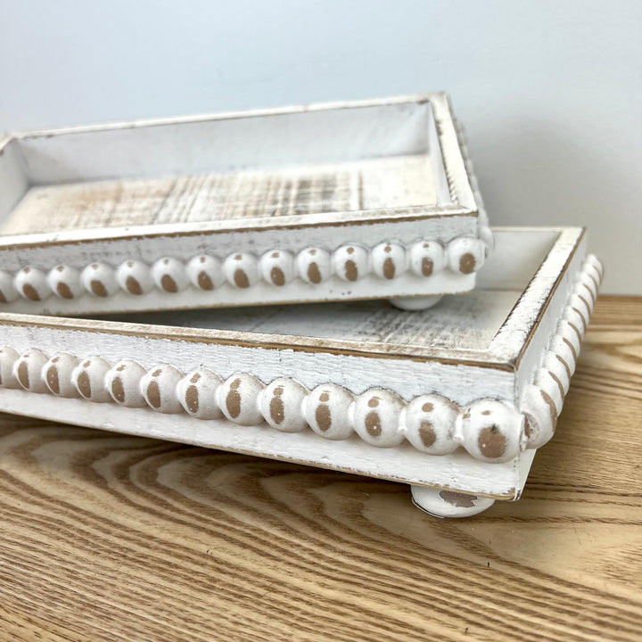 Beaded White Trays