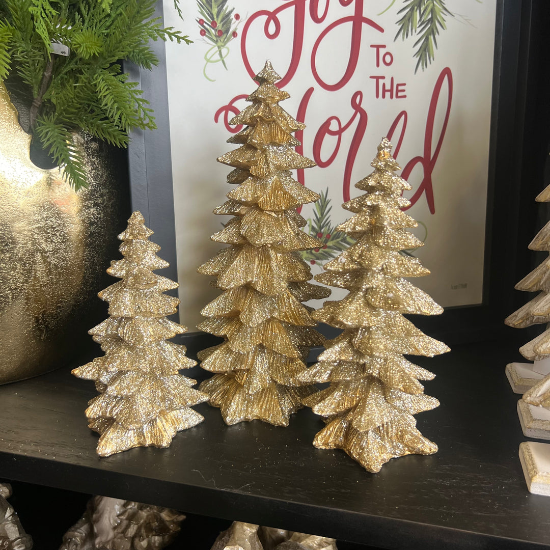 Gold Glitter Trees
