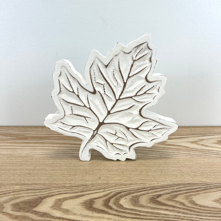 Carved Wooden Harvest Leaf, 2 Styles