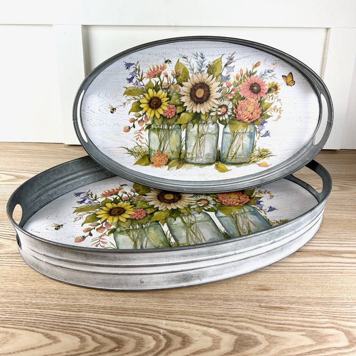 Sunflower Trays, Two Sizes Available