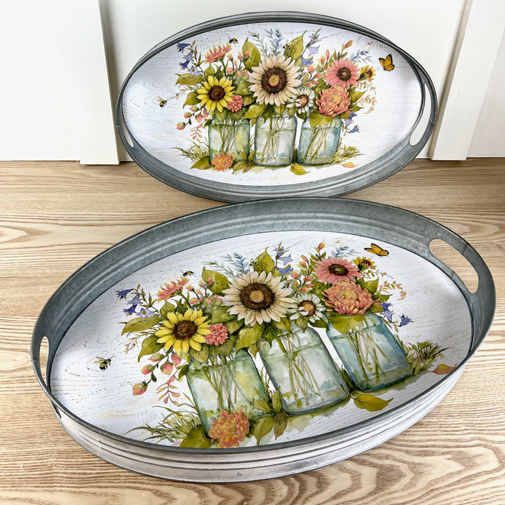 Sunflower Trays, Two Sizes Available