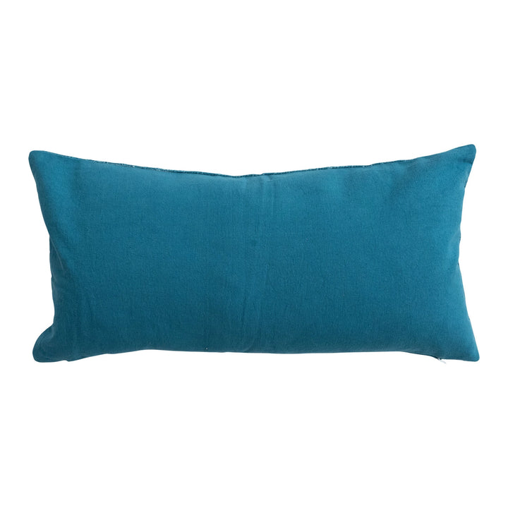 Lumbar Pillow with Mushrooms & Embroidery