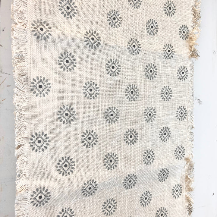 Cream Table Runner with Tassels
