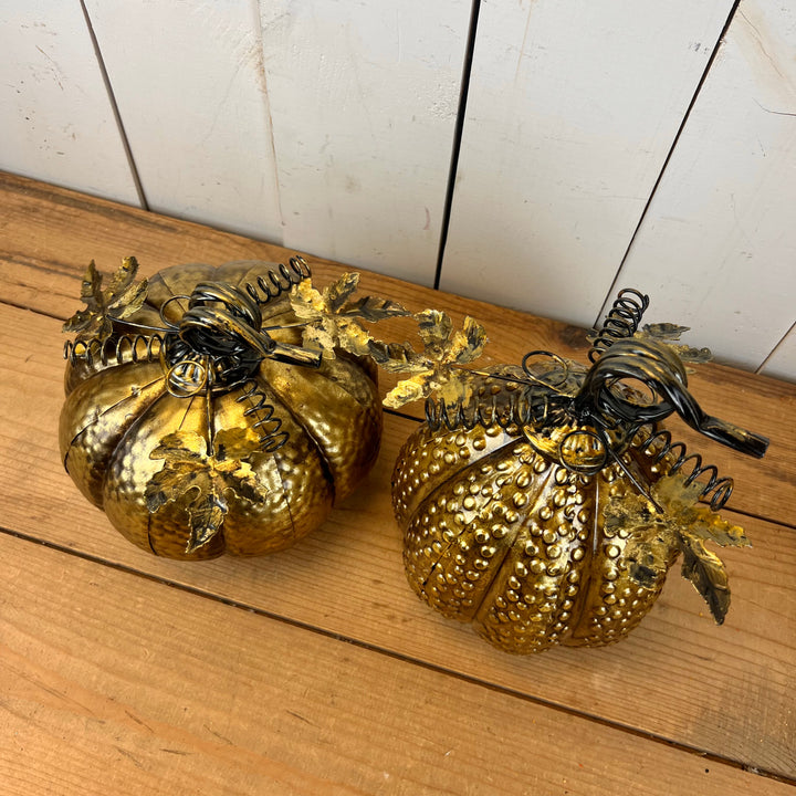 Gold Metal Pumpkins