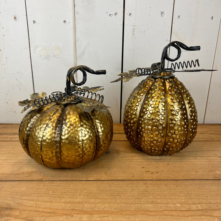 Gold Metal Pumpkins