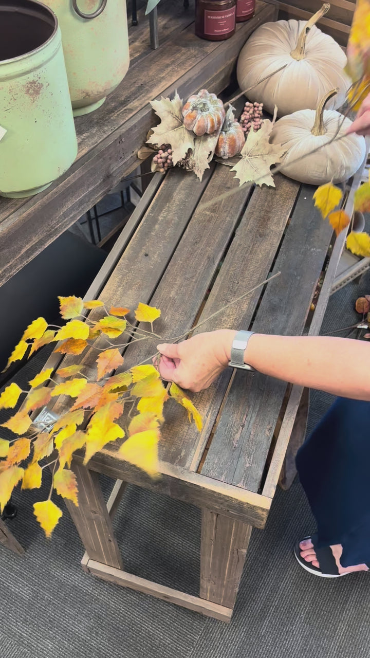 Birch Leaf Velvet Pumpkin Table Design Kit